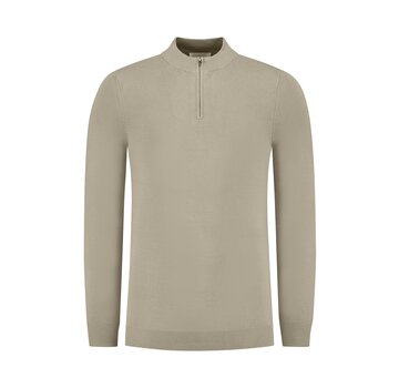 Pure Path Essential Knitwear Halfzip Sweater Taupe (10815 - 53)