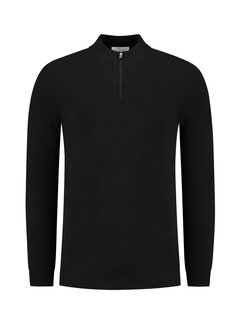 Pure Path Essential Knitwear Halfzip Sweater Black (10815 - 02)