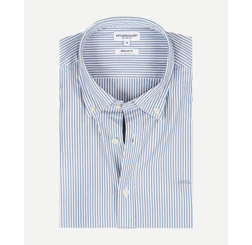 McGregor Overhemd Poplin Stripe Peached Shirt Blue (MM999.6001.05 - 2015)