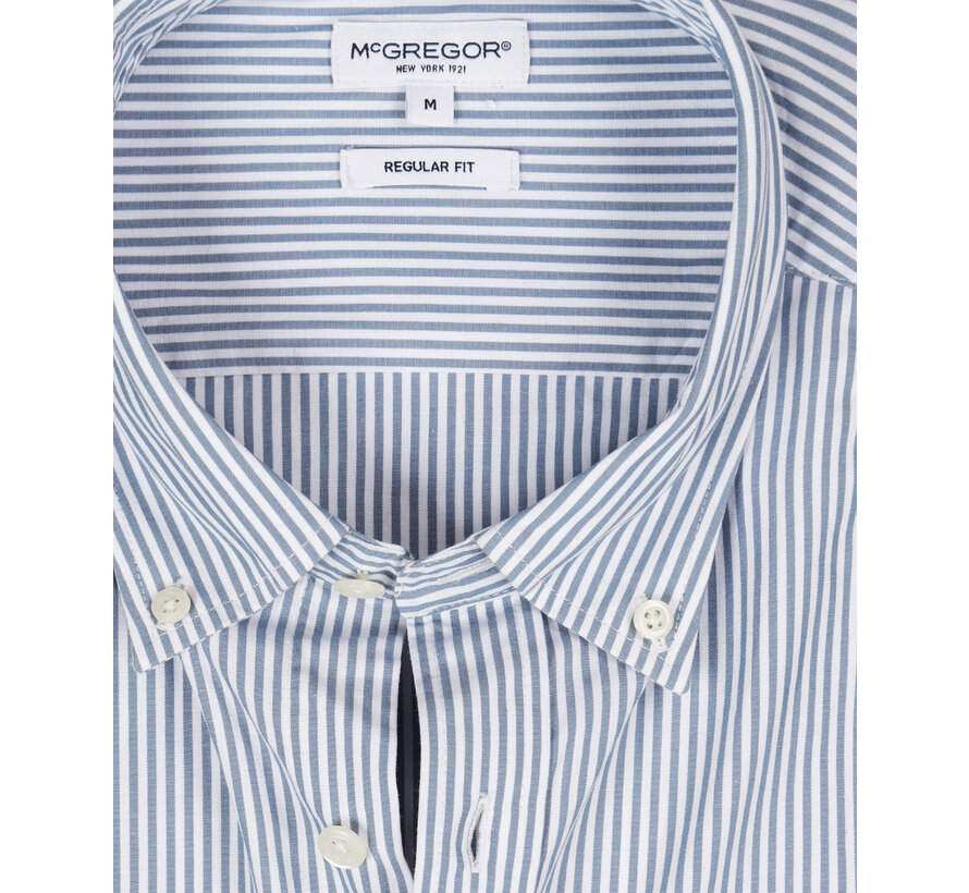 Overhemd Poplin Stripe Peached Shirt Blue (MM999.6001.05 - 2015)