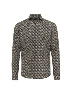 Tresanti DOMENICO Shirt with small herringbone combi Green (TRSHIE392 - 900)