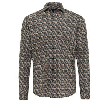 Tresanti DOMENICO Shirt with small herringbone combi Green (TRSHIE392 - 900)