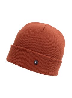 Tresanti SVEN Fine knitted hat with rubber logo III Burgundy (TRHTIE074 - 602)