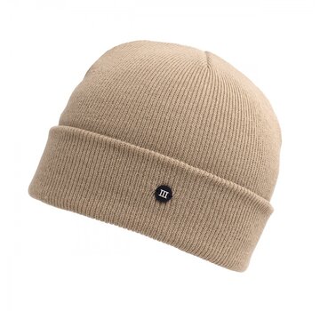 Tresanti SVEN Fine knitted beanie with rubber logo III Beige (TRHTHE074 - 101)