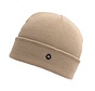 SVEN Fine knitted beanie with rubber logo III Beige (TRHTHE074 - 101)