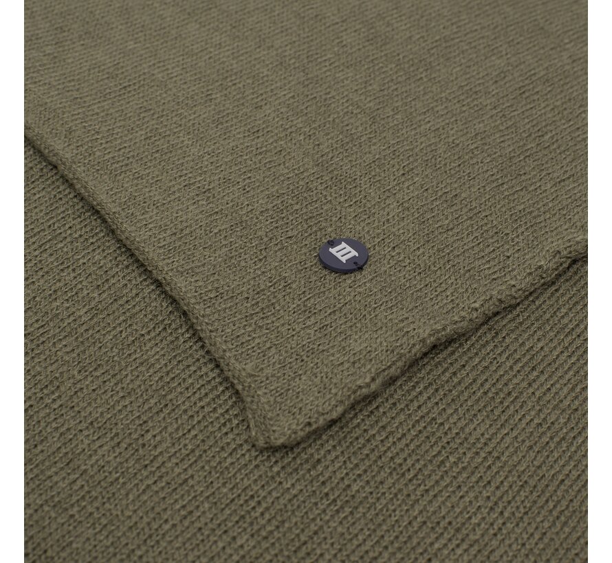 SNOW Fine knitted scarf with rubber logo III Light green (TRSCIE125 - 901)