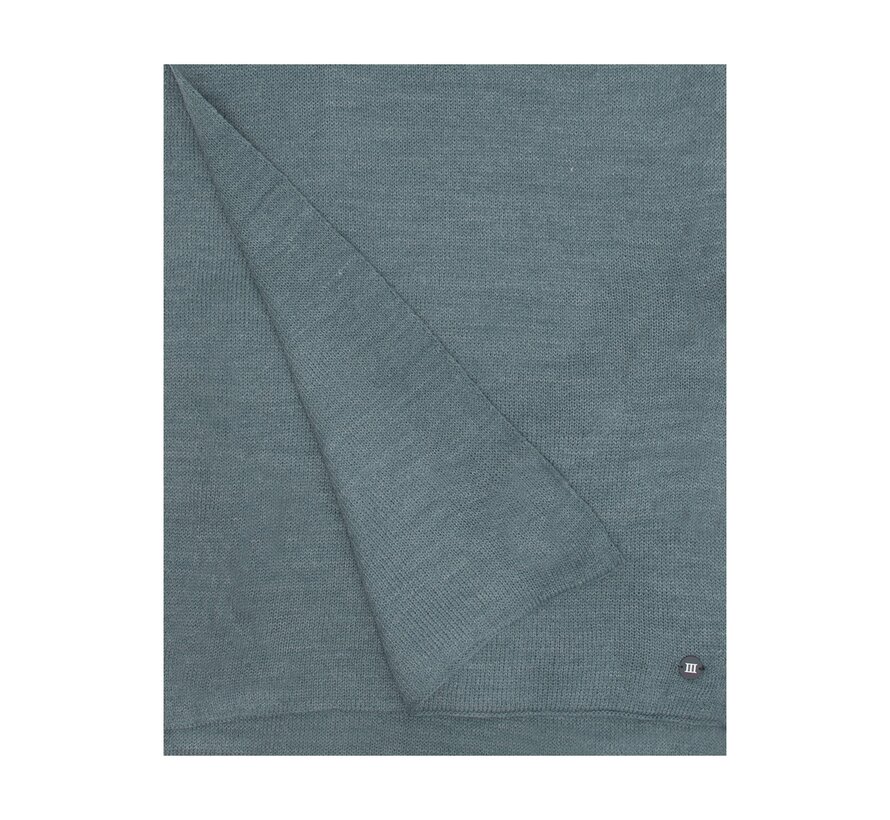 SNOW Fine knitted scarf with rubber logo|| Blue (TRSCHE125 - 800)