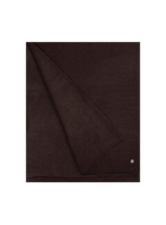 Tresanti SNOW Fine knitted scarf with rubber logo|| Dark brown (TRSCHE125 - 402)
