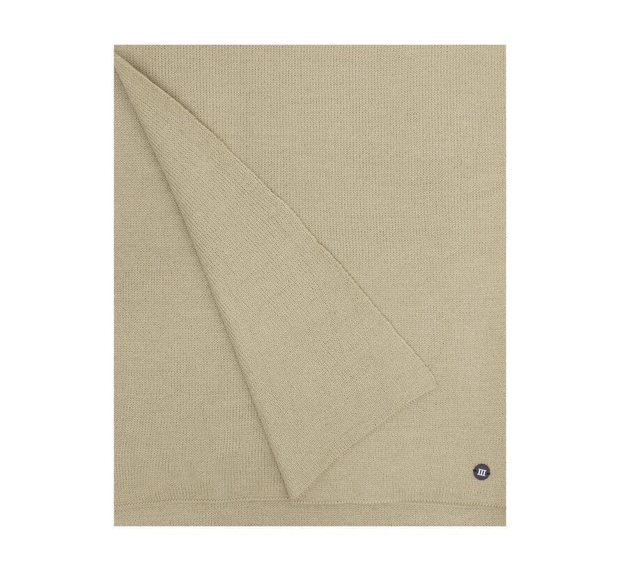 SNOW Fine knitted scarf with rubber logo|| Beige (TRSCHE125 - 101)