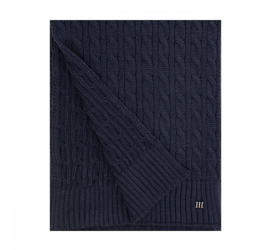 DOMIZIANO Knitted cable scarf Navy (TRSCIE221 - 803)