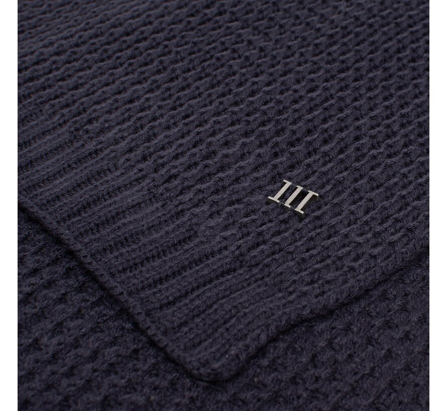 BERGEMERE Uni knitted scarf Navy (TRSCHE184 - 803)