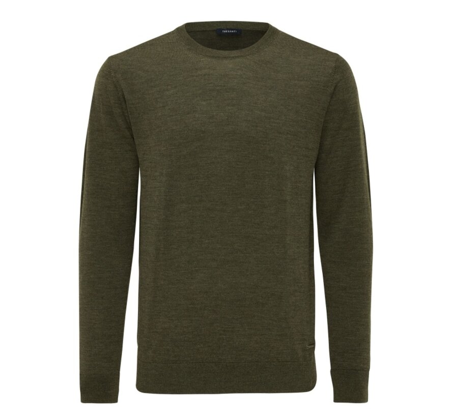 FABIAN | Merino round neck Dark green (TRKWJE132 - 902)