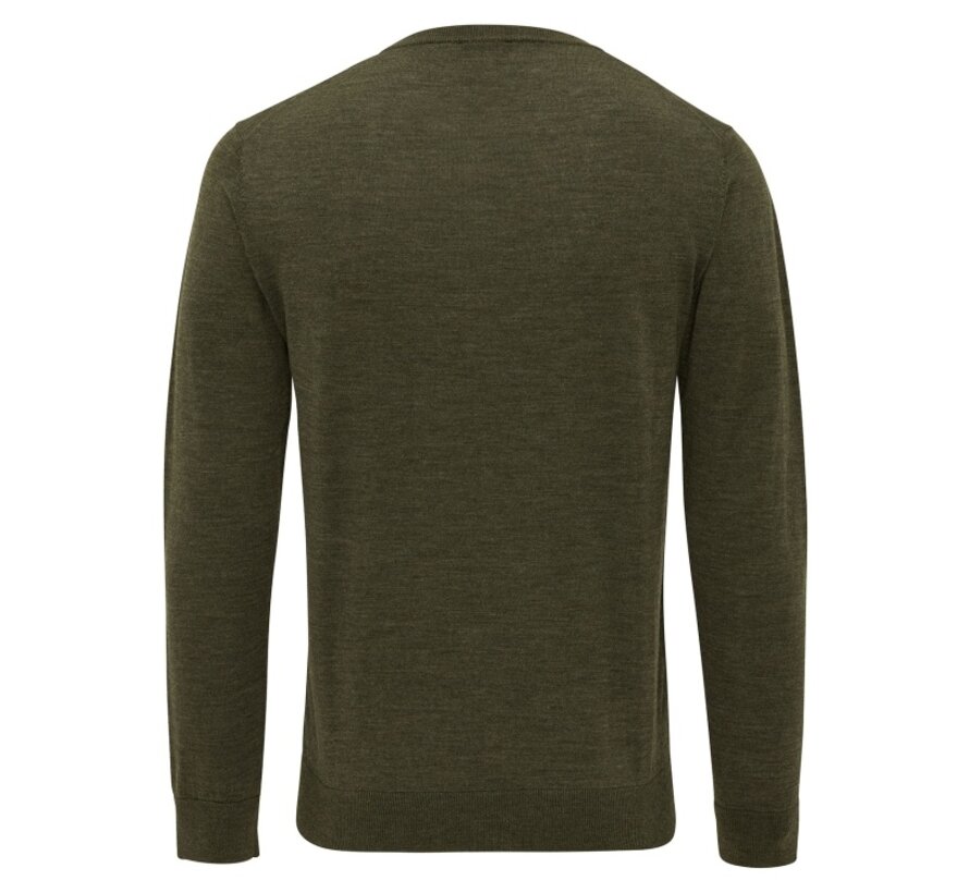FABIAN | Merino round neck Dark green (TRKWJE132 - 902)