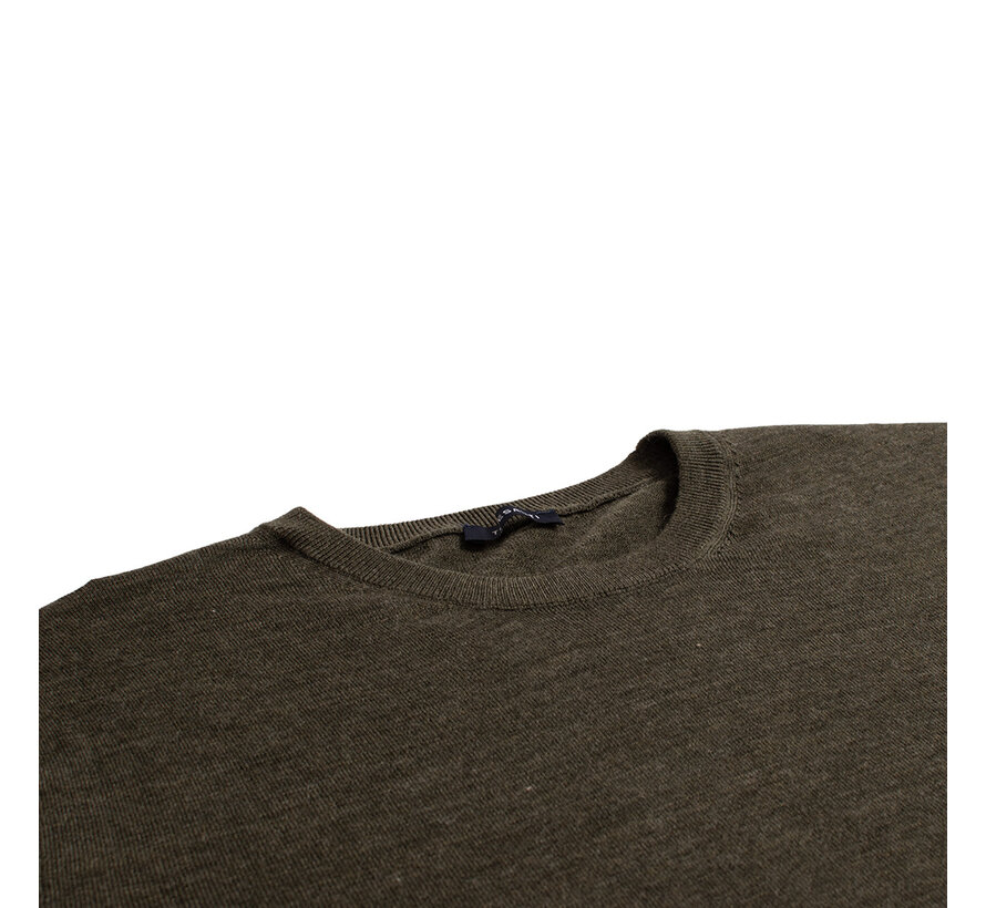 FABIAN | Merino round neck Dark green (TRKWJE132 - 902)