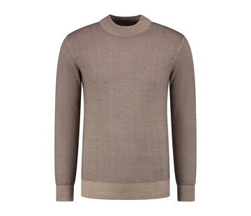 District Indigo Mockneck Pullover Merino/Stretch Brown (7.22.508.502 - 046)