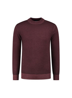 District Indigo Mockneck Pullover Merino/Stretch Bordeaux (7.22.508.502 - 082)