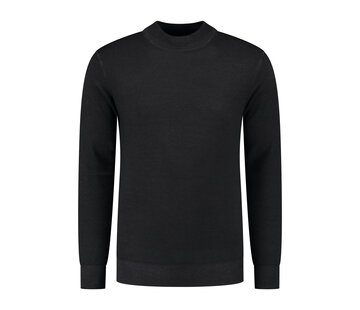 District Indigo Mockneck Pullover Merino/Stretch Black (7.22.508.502 - 020)