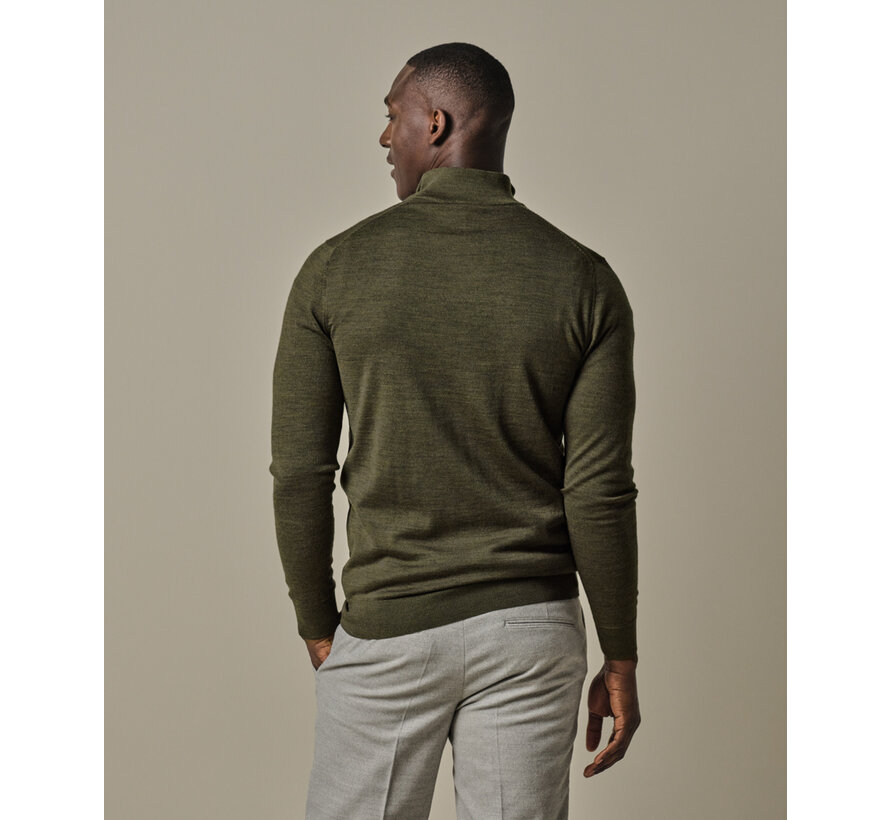 Pullover Half Zip Merino Green (PPWJ30003A)