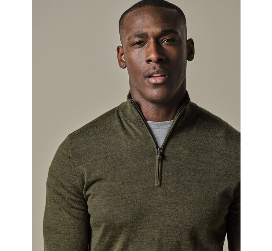 Pullover Half Zip Merino Green (PPWJ30003A)