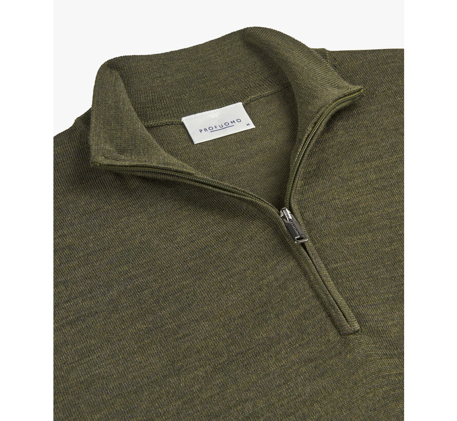 Pullover Half Zip Merino Green (PPWJ30003A)
