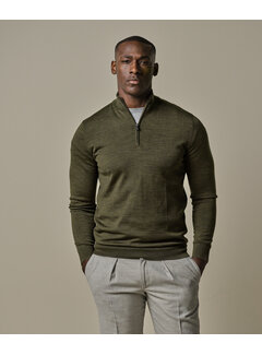 Profuomo Pullover Half Zip Merino Green (PPWJ30003A)