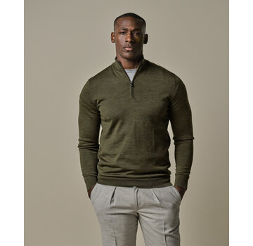 Profuomo Pullover Half Zip Merino Green (PPWJ30003A)