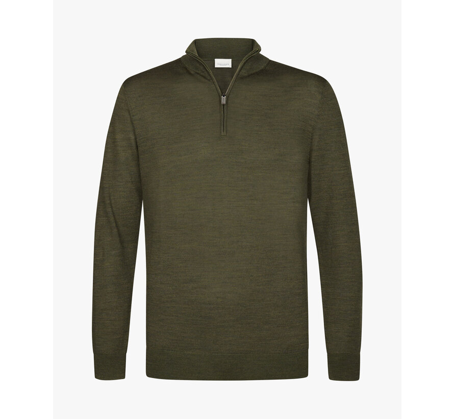 Pullover Half Zip Merino Green (PPWJ30003A)
