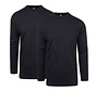Longsleeve T-shirt Virginia 2Pack Ronde Hals Black (3128/2 - 99)N