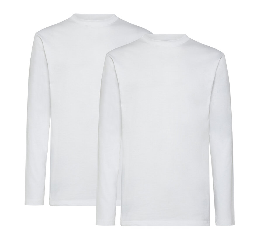 Longsleeve T-shirt Virginia 2Pack Ronde Hals White (3128/2 - 1)N