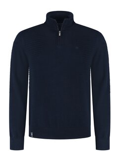Fellows United Pullover half zip ribs at side Navy (52.1118 - 110)