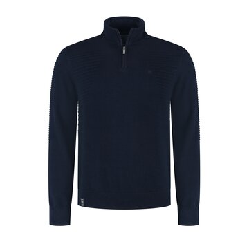 Fellows United Pullover half zip ribs at side Navy (52.1118 - 110)