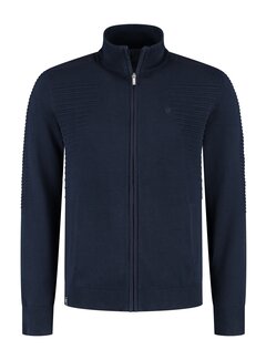 Fellows United Cardigan horizontal ribs at s Navy (52.1117 - 110)