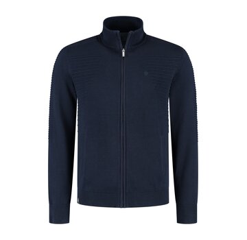 Fellows United Cardigan horizontal ribs at s Navy (52.1117 - 110)