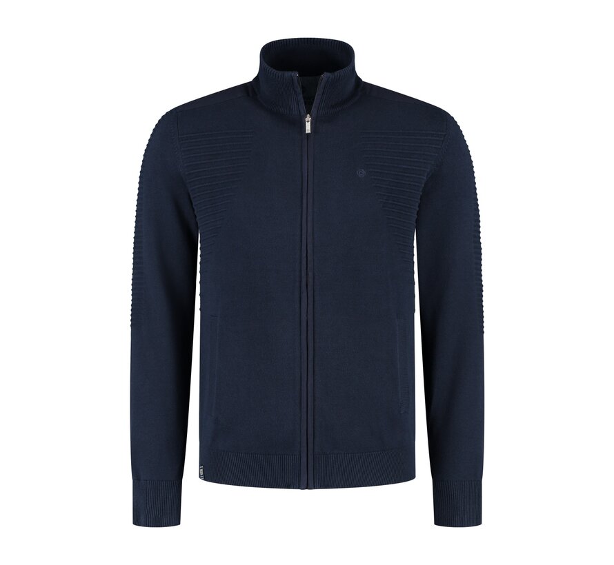 Cardigan horizontal ribs at s Navy (52.1117 - 110)