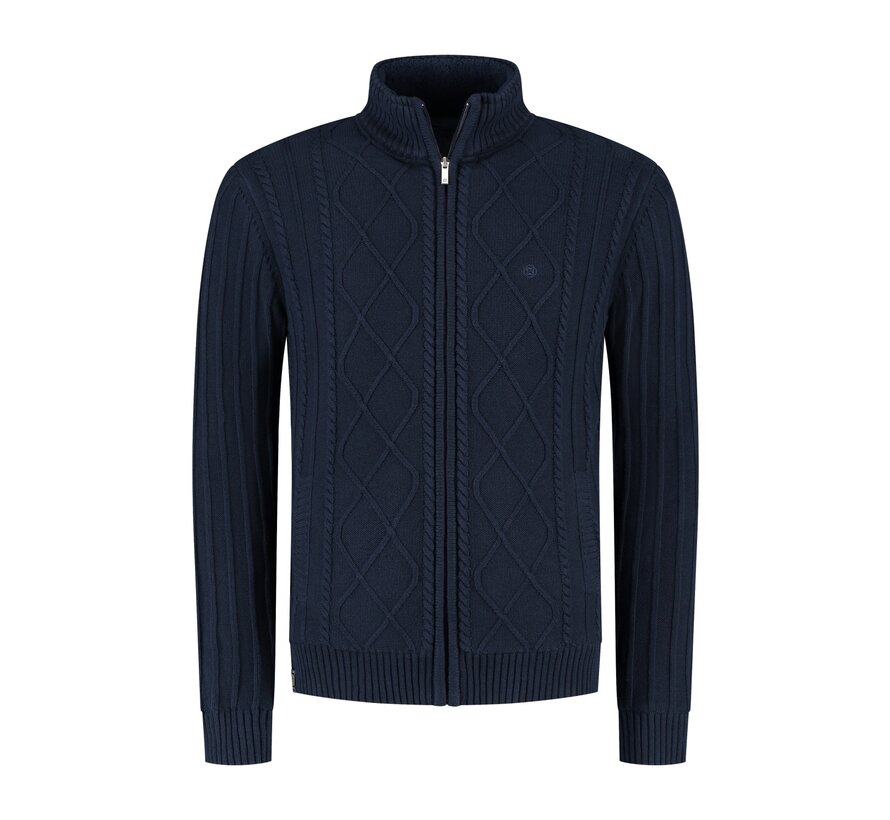 Cardigan with sherpa lining Navy (52.1123 - 110)