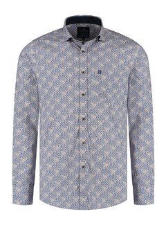 Fellows United Shirt lange mouw sunshine Mid blue (52.6501 - 115)
