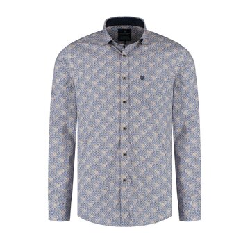 Fellows United Shirt lange mouw sunshine Mid blue (52.6501 - 115)