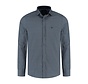 Shirt lange mouw small circles Mid blue (52.6502 - 116)