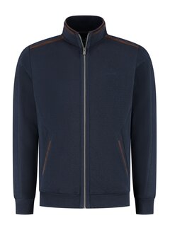 Fellows United Cardigan solid quilted Navy (52.2669 - 110)