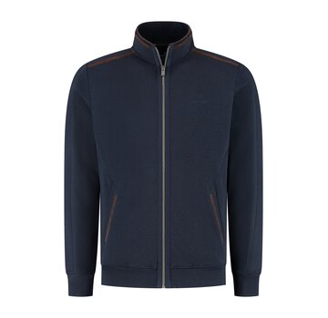 Fellows United Fellows United Cardigan solid quilted Navy (52.2669 - 110)