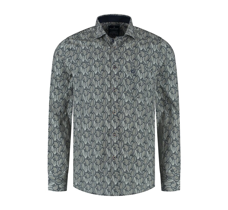 Shirt lange mouw leaves Green Moss (52.6503 - 173)