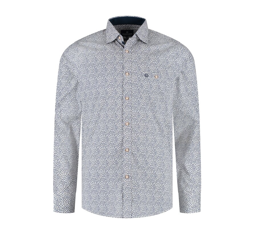 Shirt lange mouw mini print st Rust (52.6556 - 152)