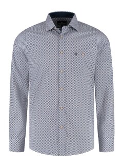Fellows United Shirt lange mouw mini print s Rust (52.6557 - 152)