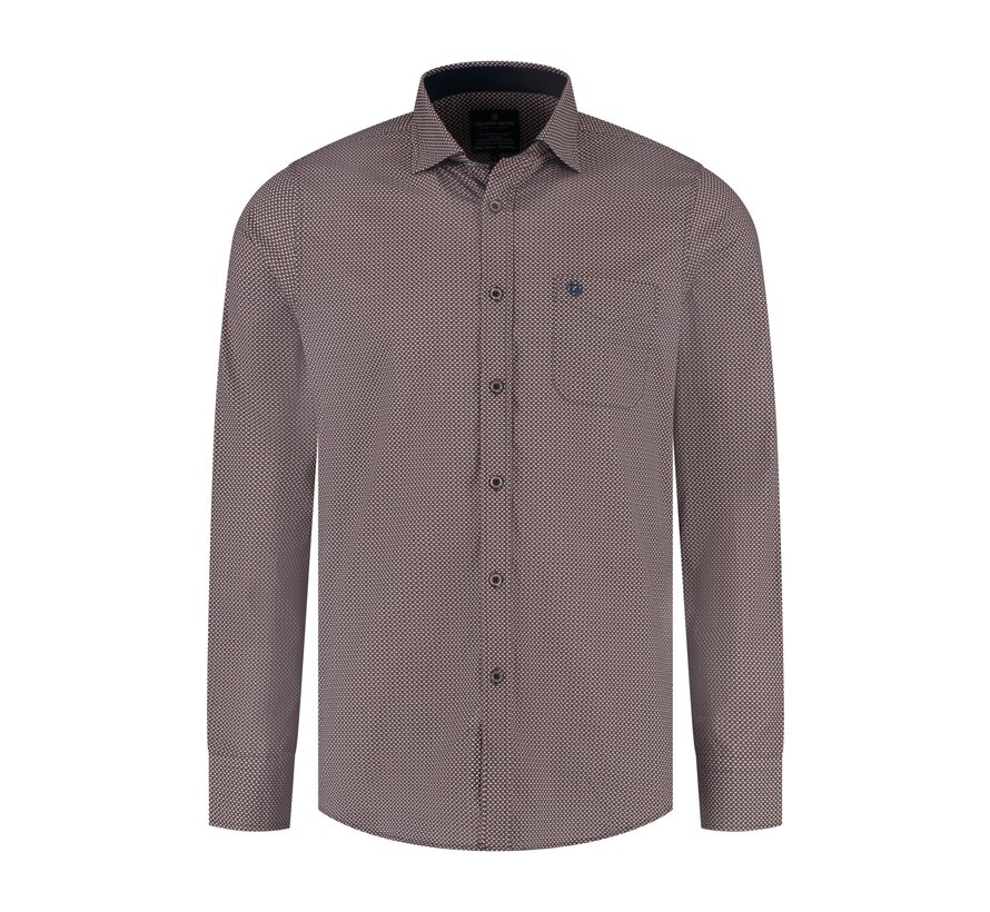 Shirt lange mouw stretch Rust (52.6560 - 152)