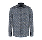 Shirt lange mouw big circles Mid blue (52.6504 - 116)