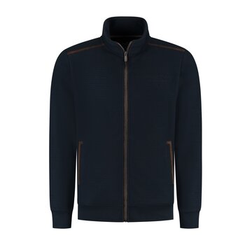 Fellows United Cardigan striper jacquard Navy (52.2651 - 110)