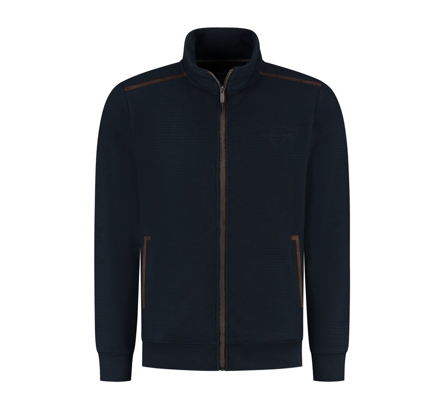 Cardigan striper jacquard Navy (52.2651 - 110)