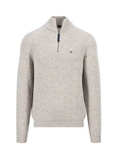 Fynch Hatton Half Zip Trui Winter White (1410 346 - 826)