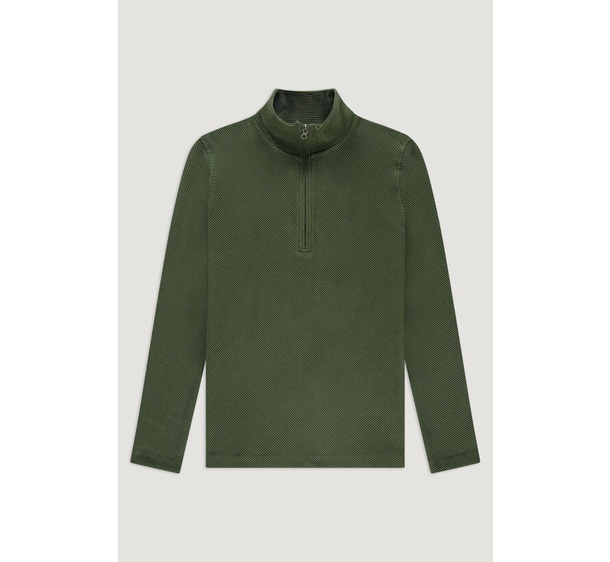 Half Zip Trui KN Oblique Riffle Green (2401020802 - 762) - Copy