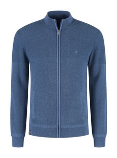 Fellows United Cardigan plated tuck knit Navy (52.1121 - 110)